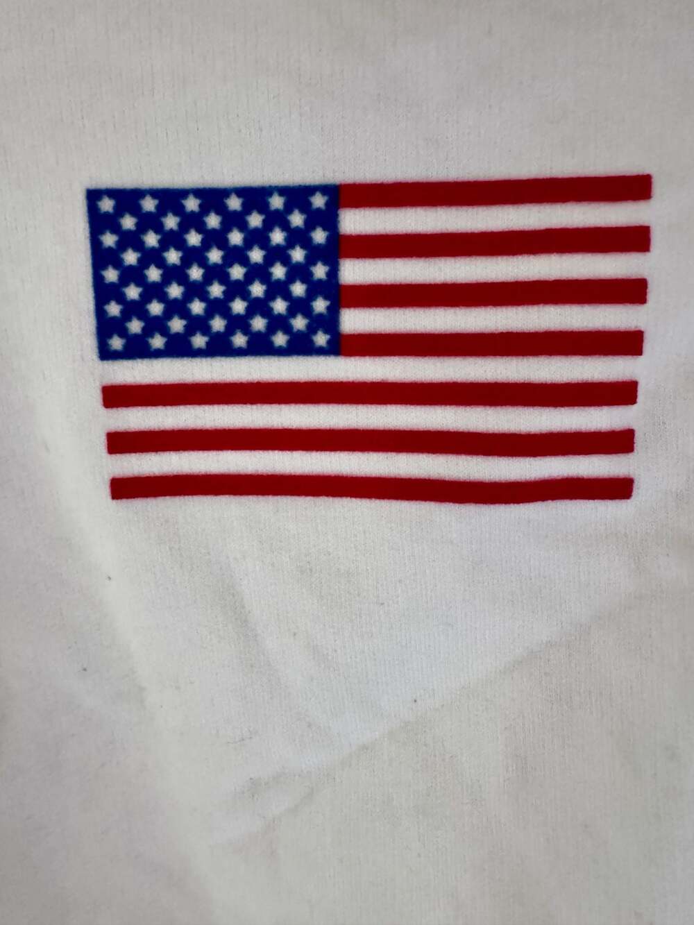 JoyLab Women's Size XXL Americana Flocked Flag French Terry 1/2 Zip Sweatshirt - Picture 5 of 10